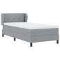 Preview: Boxspringbett mit Matratze Hellgrau 100x200 cm Stoff