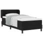Preview: Boxspringbett mit Matratze Schwarz 100x200 cm Stoff