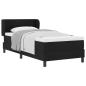 Preview: Boxspringbett mit Kopfteil Schwarz 100 x 200 cm Stoff