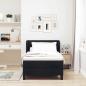 Preview: Boxspringbett mit Kopfteil Schwarz 100 x 200 cm Stoff