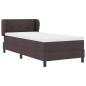 Preview: Boxspringbett mit Kopfteil Dunkelbraun 100 x 200 cm Stoff
