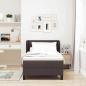 Preview: Boxspringbett mit Kopfteil Dunkelbraun 100 x 200 cm Stoff