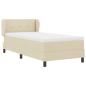 Preview: Boxspringbett mit Matratze Creme 100x200 cm Stoff