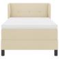 Preview: Boxspringbett mit Matratze Creme 100x200 cm Stoff