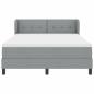 Preview: Boxspringbett mit Matratze Hellgrau 140x190 cm Stoff