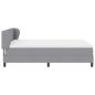 Preview: Boxspringbett mit Matratze Hellgrau 140x190 cm Stoff