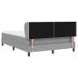 Preview: Boxspringbett mit Matratze Hellgrau 140x190 cm Stoff