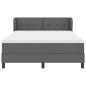 Preview: Boxspringbett mit Matratze Dunkelgrau 140x190 cm Stoff