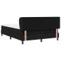 Preview: ARDEBO.de - Boxspringbett mit Matratze Schwarz 140x190 cm Stoff