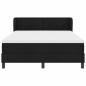 Preview: Boxspringbett mit Matratze Schwarz 140x200 cm Stoff