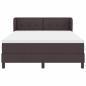 Preview: Boxspringbett mit Matratze Dunkelbraun 160x200 cm Stoff