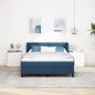 Preview: Boxspringbett mit Matratze Blau 160x200 cm Stoff