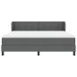 Preview: Boxspringbett mit Matratze Dunkelgrau 180x200 cm Stoff