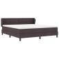 Preview: Boxspringbett mit Matratze Dunkelbraun 180x200 cm Stoff