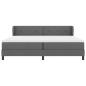 Preview: Boxspringbett mit Matratze Dunkelgrau 200x200 cm Stoff