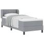 Preview: Boxspringbett mit Matratze Hellgrau 80x200 cm Stoff