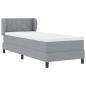 Preview: Boxspringbett mit Matratze Hellgrau 80x200 cm Stoff