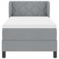 Preview: Boxspringbett mit Matratze Hellgrau 80x200 cm Stoff
