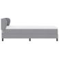 Preview: Boxspringbett mit Matratze Hellgrau 80x200 cm Stoff