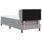 Preview: Boxspringbett mit Matratze Hellgrau 80x200 cm Stoff