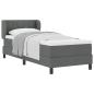 Preview: Boxspringbett mit Matratze Dunkelgrau 80x200 cm Stoff