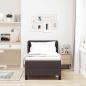 Preview: Boxspringbett mit Matratze Dunkelbraun 80x200 cm Stoff