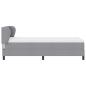 Preview: Boxspringbett mit Matratze Hellgrau 90x190 cm Stoff