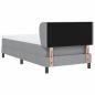 Preview: Boxspringbett mit Matratze Hellgrau 90x190 cm Stoff