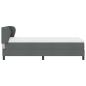 Preview: Boxspringbett mit Matratze Dunkelgrau 90x190 cm Stoff