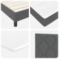 Preview: Boxspringbett mit Matratze Dunkelgrau 90x200 cm Stoff