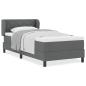 Preview: Boxspringbett mit Matratze Dunkelgrau 90x200 cm Stoff
