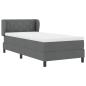 Preview: Boxspringbett mit Matratze Dunkelgrau 90x200 cm Stoff