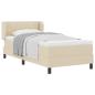 Preview: Boxspringbett mit Matratze Creme 90x200 cm Stoff