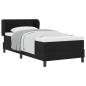 Preview: Boxspringbett mit Kopfteil Schwarz 100 x 200 cm Stoff