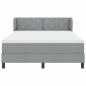 Preview: Boxspringbett mit Matratze Hellgrau 140x190 cm Stoff