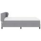 Preview: Boxspringbett mit Matratze Hellgrau 140x190 cm Stoff