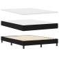 Preview: Boxspringbett mit Matratze Schwarz 140x190 cm Stoff