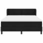 Preview: Boxspringbett mit Matratze Schwarz 140x190 cm Stoff