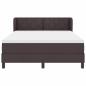 Preview: Boxspringbett mit Matratze Dunkelbraun 140x190 cm Stoff
