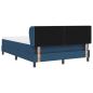 Preview: Boxspringbett mit Matratze Blau 140x190 cm Stoff