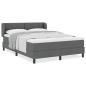 Preview: Boxspringbett mit Matratze Dunkelgrau 140x200 cm Stoff