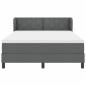 Preview: Boxspringbett mit Matratze Dunkelgrau 140x200 cm Stoff