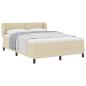 Preview: Boxspringbett mit Matratze Creme 160x200 cm Stoff