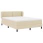Preview: Boxspringbett mit Matratze Creme 160x200 cm Stoff