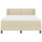Preview: Boxspringbett mit Matratze Creme 160x200 cm Stoff