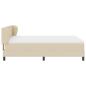 Preview: Boxspringbett mit Matratze Creme 160x200 cm Stoff