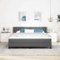 Preview: Boxspringbett mit Matratze Dunkelgrau 180x200 cm Stoff
