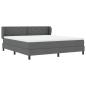 Preview: Boxspringbett mit Matratze Dunkelgrau 180x200 cm Stoff