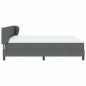 Preview: Boxspringbett mit Matratze Dunkelgrau 180x200 cm Stoff