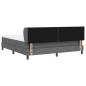 Preview: Boxspringbett mit Matratze Dunkelgrau 180x200 cm Stoff